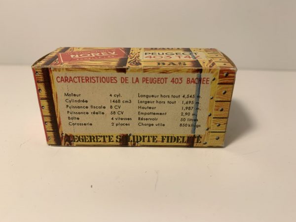 Norev Micro Miniatures 1/86 Peugeot 403 bachée - Afbeelding 8