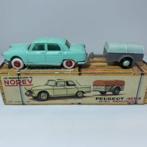 Norev Micro Miniatures Peugeot 404 avec remorque